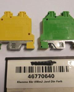 Earth terminal 6sq.mm 1L2 Din. F G/G.